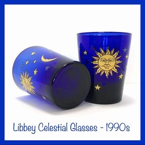 🏠 1990s Libbey Celestial Glasses